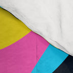 Colorful retro neon wave art pattern Comforter Gallery Image 4