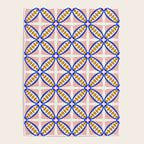 Palm Springs Orchid Tile - Pink and Cobalt Poster Gallery Image 4