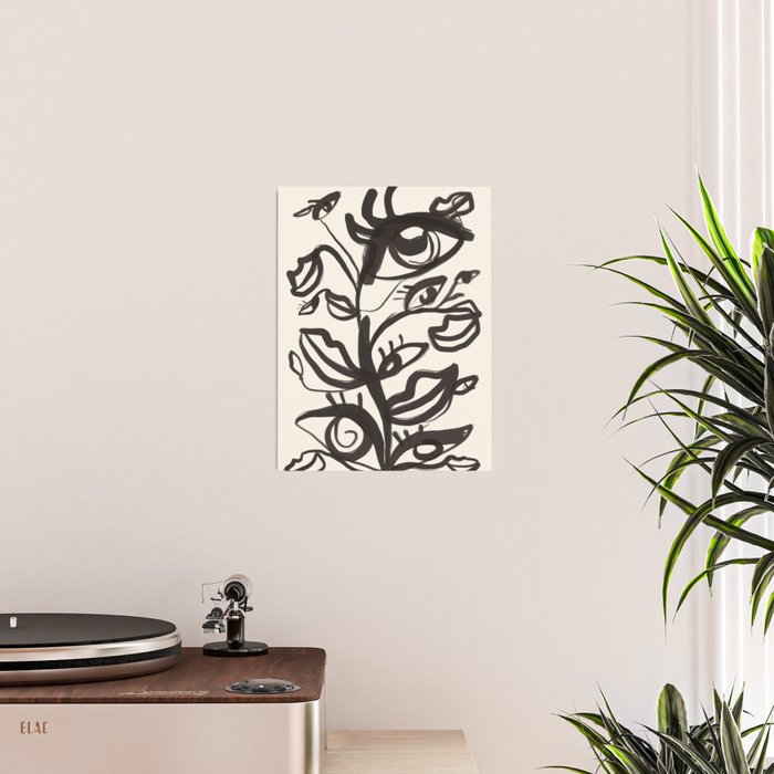 Abstract line art eyes  Poster Gallery Image 2