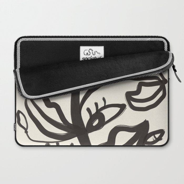 Abstract line art eyes  Laptop Sleeve Gallery Image 2