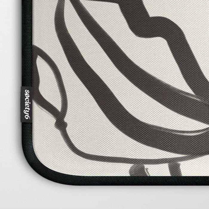 Abstract line art eyes  Laptop Sleeve Gallery Image 3