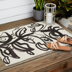 Abstract line art eyes  Outdoor Rug Gallery Image 2