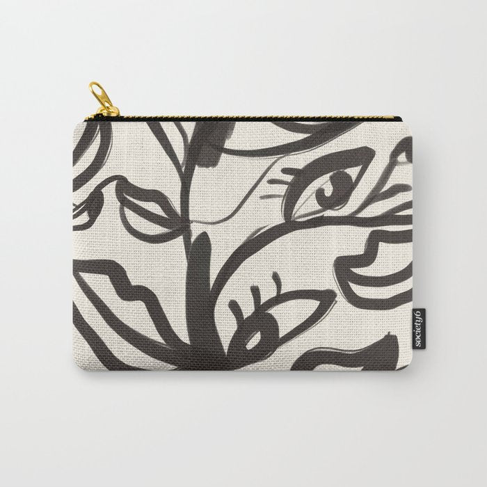 Abstract line art eyes  Carry All Pouch Gallery Image 1