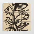Abstract line art eyes  Wood Wall Art Gallery Image 1