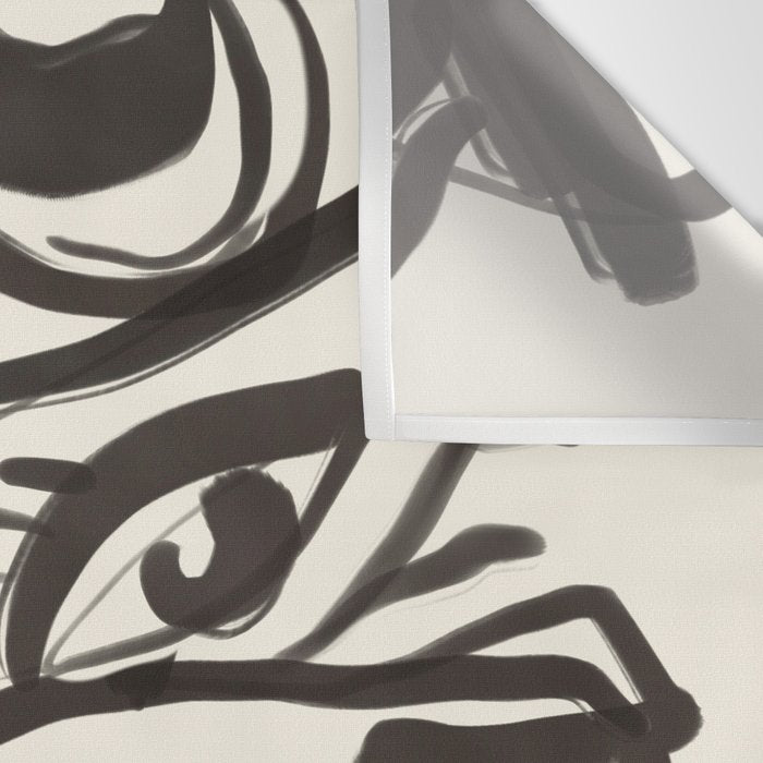 Abstract line art eyes  Wall Tapestry Gallery Image 3
