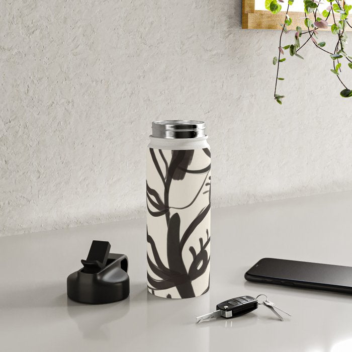 Abstract line art eyes  Water Bottle Gallery Image 4