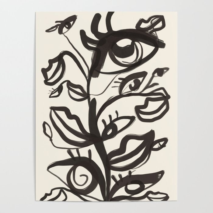 Abstract line art eyes  Poster Gallery Image 4