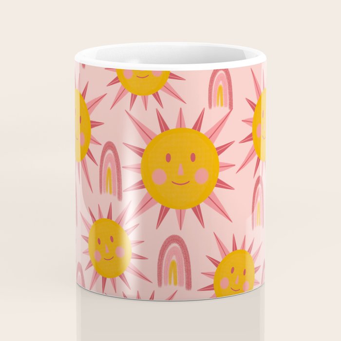 Cute Sun and Rainbow Pattern Coffee Mug Gallery Image 4