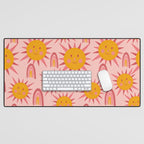 Cute Sun and Rainbow Pattern Desk Mat Gallery Image 1