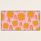 Cute Sun and Rainbow Pattern Desk Mat Gallery Image 3