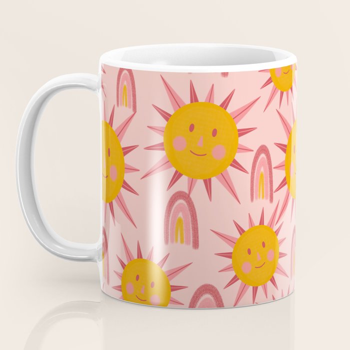 Cute Sun and Rainbow Pattern Coffee Mug Gallery Image 3