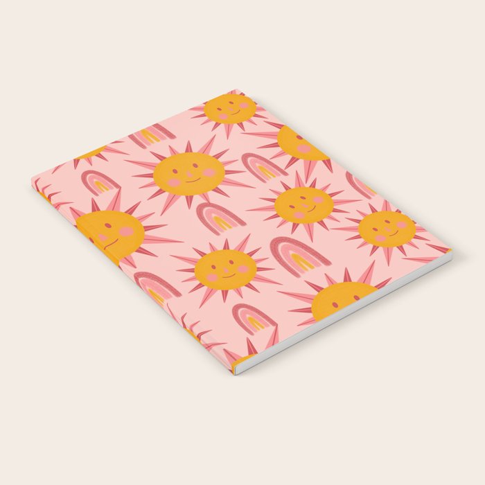 Cute Sun and Rainbow Pattern Notebook Gallery Image 2