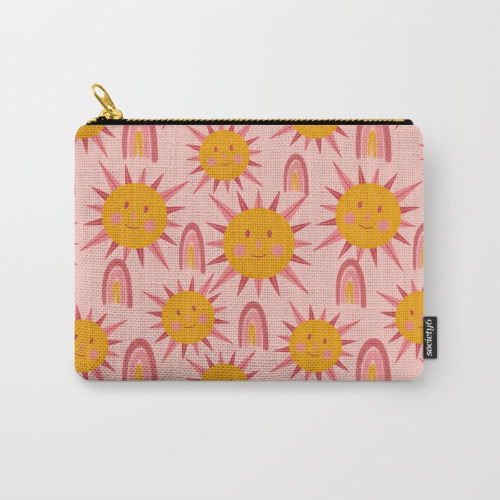 Cute Sun and Rainbow Pattern Carry All Pouch Gallery Image 1