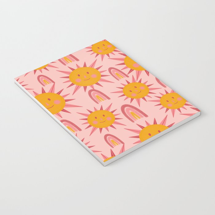 Cute Sun and Rainbow Pattern Notebook Gallery Image 3