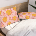 Cute Sun and Rainbow Pattern Pillow Sham Gallery Image 2