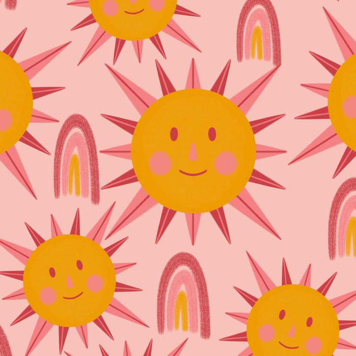 Cute Sun and Rainbow Pattern Coffee Mug Gallery Image 2