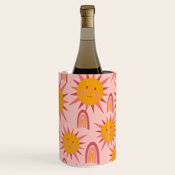 Cute Sun and Rainbow Pattern Wine Chiller Gallery Image 3