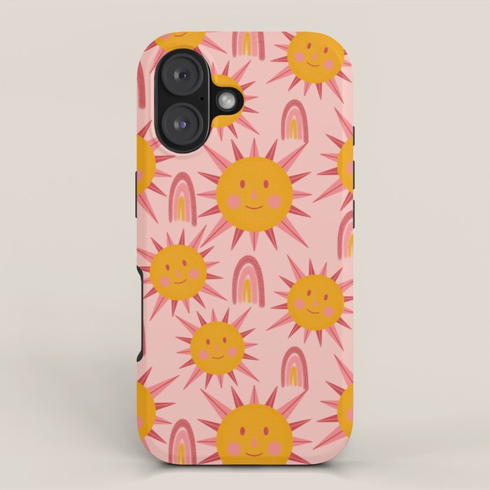 Cute Sun and Rainbow Pattern iPhone Case Gallery Image 1