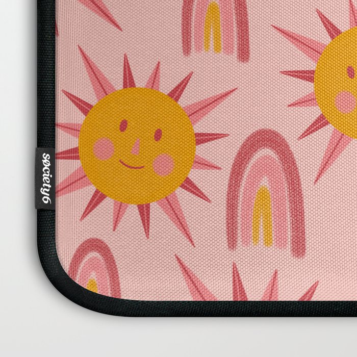 Cute Sun and Rainbow Pattern Laptop Sleeve Gallery Image 3