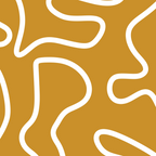 Squiggle Maze Minimalist Abstract Pattern in White and Mustard Gold Coffee Mug Gallery Image 2