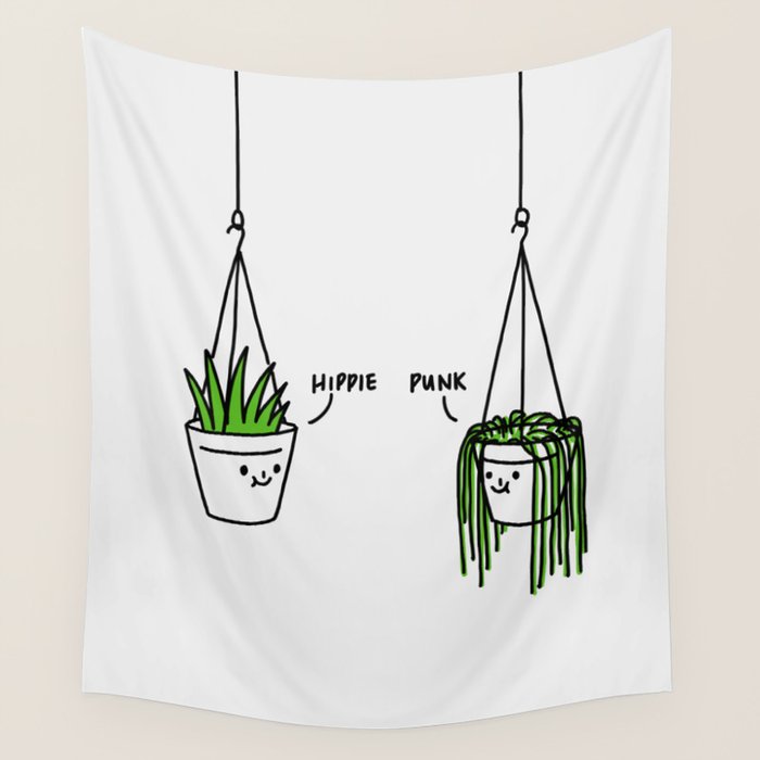 Hippie and Punk plants Wall Tapestry Gallery Image 1