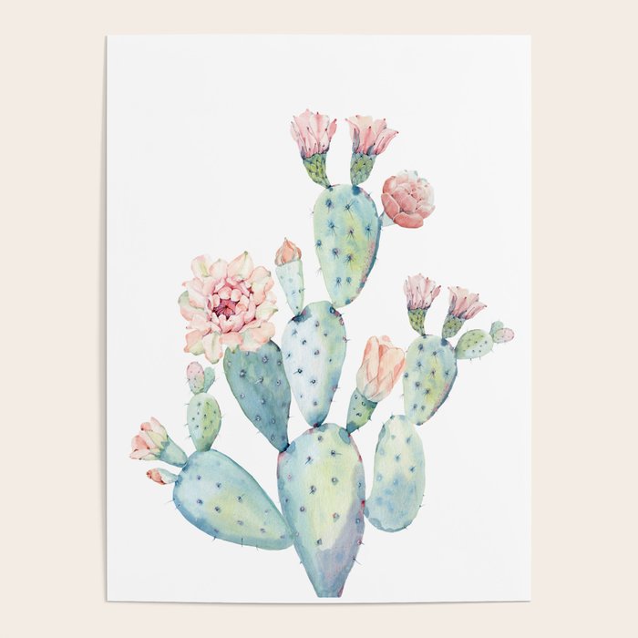 Cactus 2  White #society6 #buyart Poster Gallery Image 4