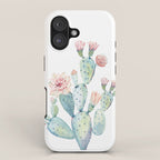 Cactus 2  White #society6 #buyart iPhone Case Gallery Image 1