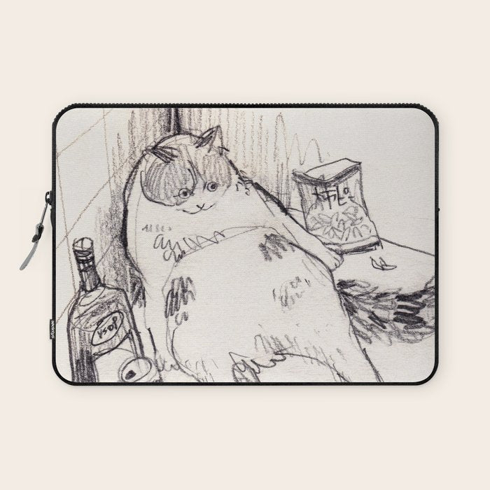 Drunk Cat Laptop Sleeve
