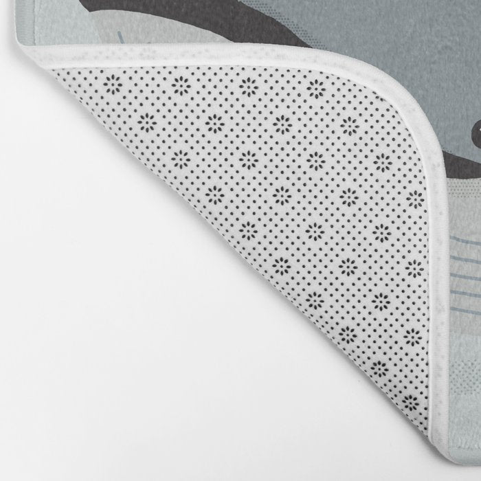 Whimsical Blue Whale Bath Mat Gallery Image 2