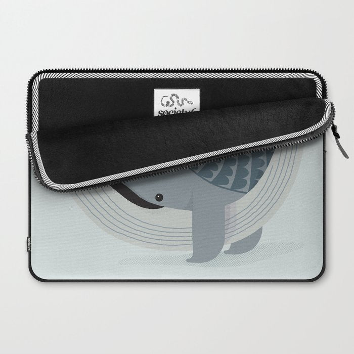 Whimsical Blue Whale Laptop Sleeve Gallery Image 2