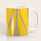 Mid Century Modern Abstract Lounge Pattern in Yellow Orange and Coffee Brown Coffee Mug Gallery Image 1