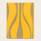 Mid Century Modern Abstract Lounge Pattern in Yellow Orange and Coffee Brown Notebook Gallery Image 4