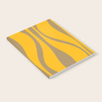 Mid Century Modern Abstract Lounge Pattern in Yellow Orange and Coffee Brown Notebook Gallery Image 2