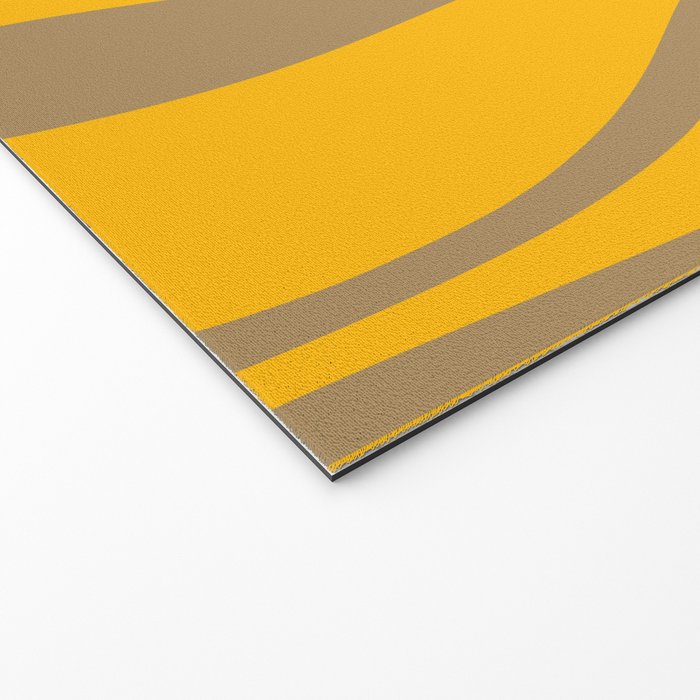 Mid Century Modern Abstract Lounge Pattern in Yellow Orange and Coffee Brown Welcome Mat Gallery Image 2
