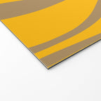 Mid Century Modern Abstract Lounge Pattern in Yellow Orange and Coffee Brown Welcome Mat Gallery Image 2