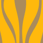 Mid Century Modern Abstract Lounge Pattern in Yellow Orange and Coffee Brown Coffee Mug Gallery Image 2