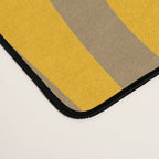 Mid Century Modern Abstract Lounge Pattern in Yellow Orange and Coffee Brown Desk Mat Gallery Image 4