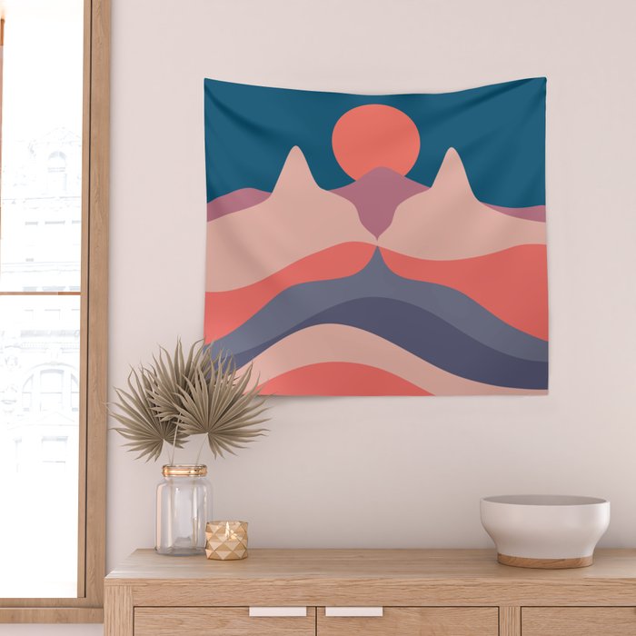 Cat Landscape 29 Wall Tapestry Gallery Image 2
