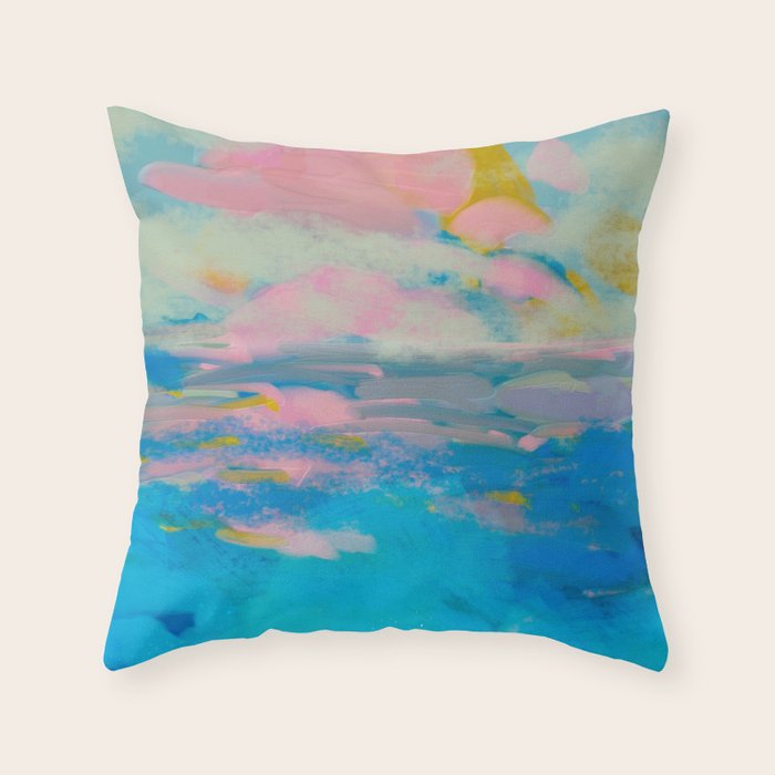 la mer in summer  Throw Pillow Gallery Image 6