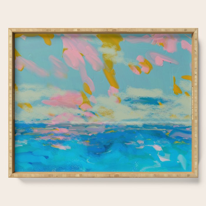 la mer in summer  Serving Tray Gallery Image 1
