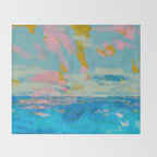 la mer in summer  Throw Blanket Gallery Image 2