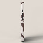 Retro Liquid Swirl Abstract Pattern in Brown iPhone Case Gallery Image 2