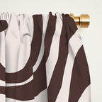 Retro Liquid Swirl Abstract Pattern in Brown Window Curtain Gallery Image 2