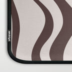 Retro Liquid Swirl Abstract Pattern in Brown Laptop Sleeve Gallery Image 3