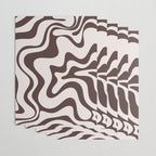 Retro Liquid Swirl Abstract Pattern in Brown Wrapping Paper Gallery Image 3