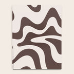Retro Liquid Swirl Abstract Pattern in Brown Notebook Gallery Image 4