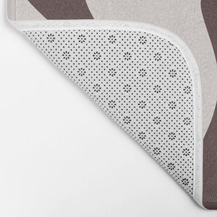 Retro Liquid Swirl Abstract Pattern in Brown Bath Mat Gallery Image 2