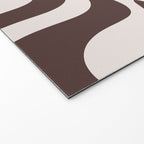 Retro Liquid Swirl Abstract Pattern in Brown Welcome Mat Gallery Image 2