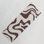 Retro Liquid Swirl Abstract Pattern in Brown Yoga Mat Gallery Image 1