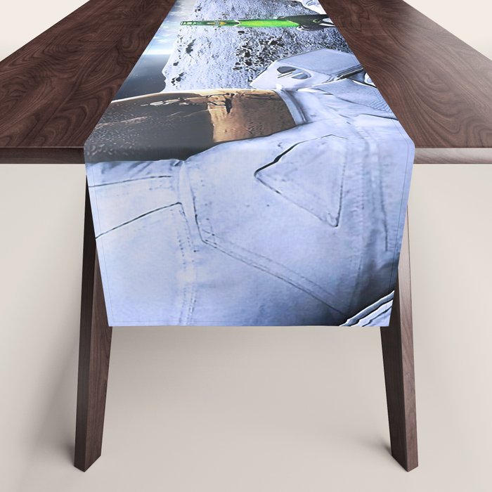 Astronaut on the Moon with beer Table Runner Gallery Image 1